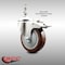 Service Caster 4 Inch 316SS Maroon Polyurethane Swivel 1/2 Inch Stem Caster Total Lock Brake SCC SCC-SS316TSTTL20S414-PPUB-MRN-121315 - alternate 3